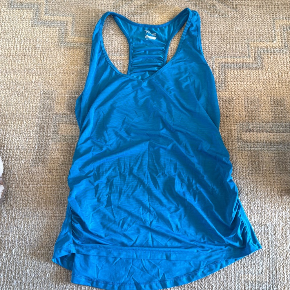 Blue workout tank